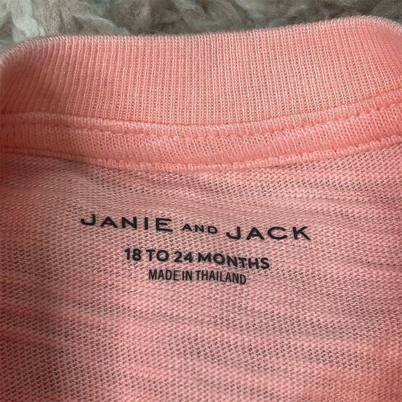 Janie and Jack Boys Pink Slub Pocket T-Shirt Size 18-24 months Casual Spring - Picture 3 of 4